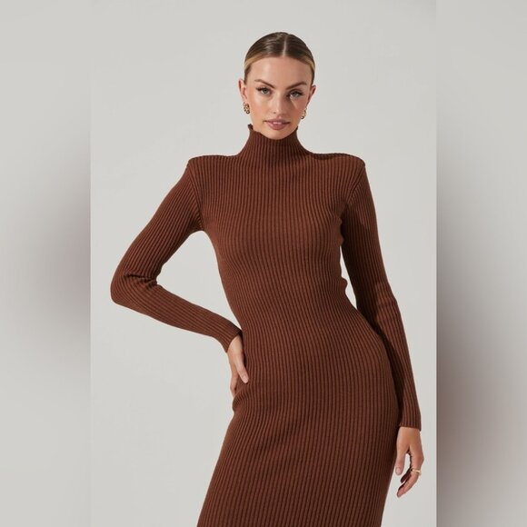 ASTR the Label Long Sleeve Turtleneck Sweater Dress - Picture 3 of 11